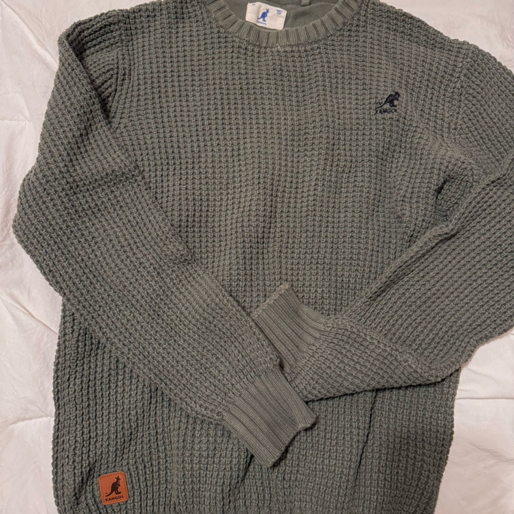 KANGOL Military Green Sweater.